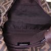 Fendi handbag in brown monogram canvas and brown leather - Detail D2 thumbnail
