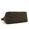 Fendi handbag in brown monogram canvas and brown leather - Detail D4 thumbnail