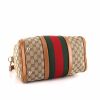 Gucci Boston handbag in grey monogram canvas and brown leather - Detail D5 thumbnail