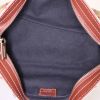 Burberry handbag in Haymarket canvas and brown leather - Detail D2 thumbnail