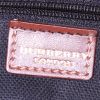 Bolso de mano Burberry en lona Haymarket y cuero marrón - Detail D3 thumbnail