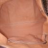 Celine 24 hours bag in beige monogram canvas and brown leather - Detail D2 thumbnail