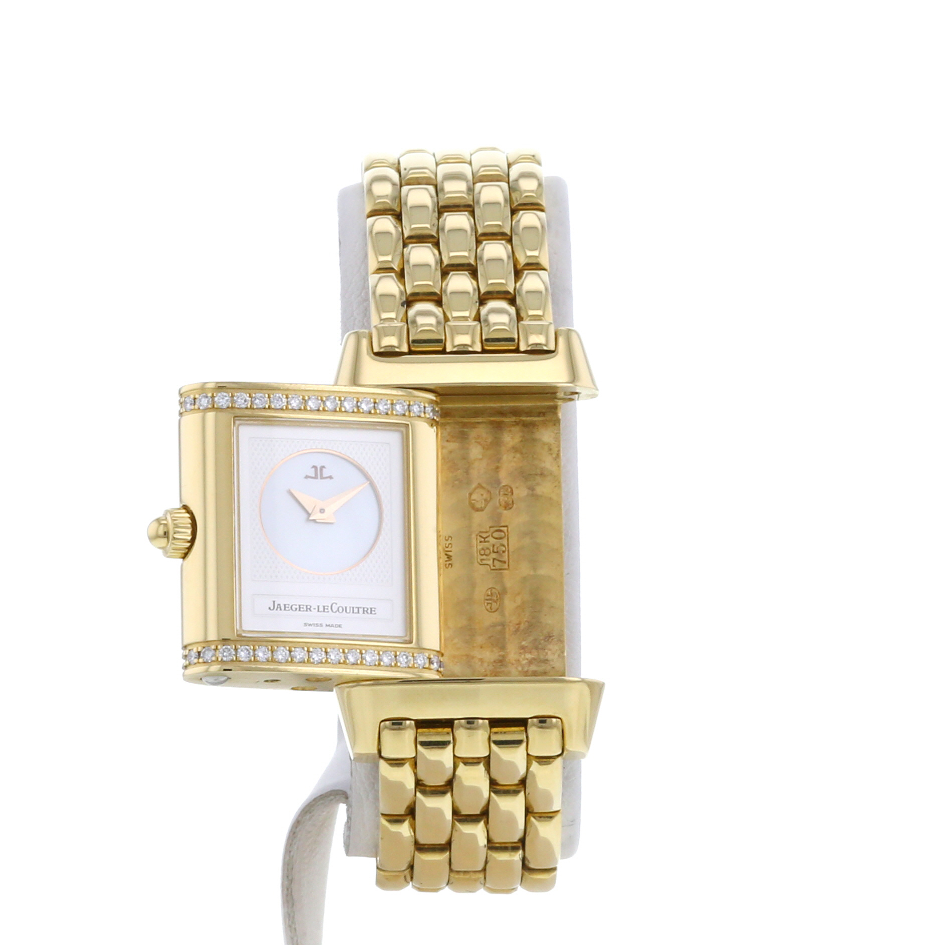 Jaeger-LeCoultre Reverso-Duetto watch in yellow gold Ref: 266.1.44 Circa 2000 - Detail D1