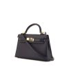 Hermès Kelly 20 cm handbag in navy blue epsom leather - 00pp thumbnail