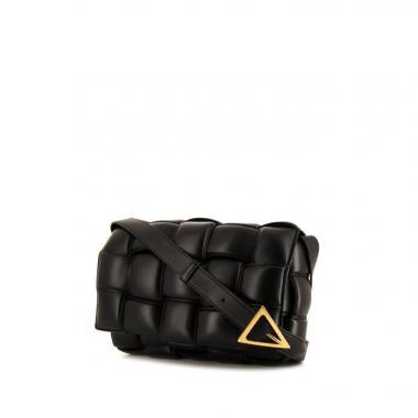 Bolso bandolera Bottega Veneta Cassette en cuero negro