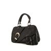 Dior Gaucho bag worn on the shoulder or carried in the hand in black grained leather - 00pp thumbnail