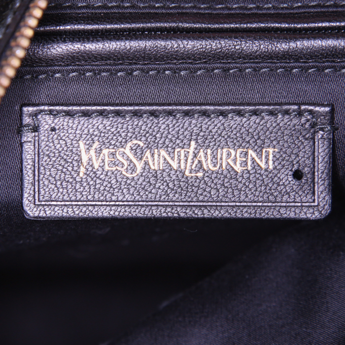 Yves Saint Laurent Multy handbag in black leather - Detail D3