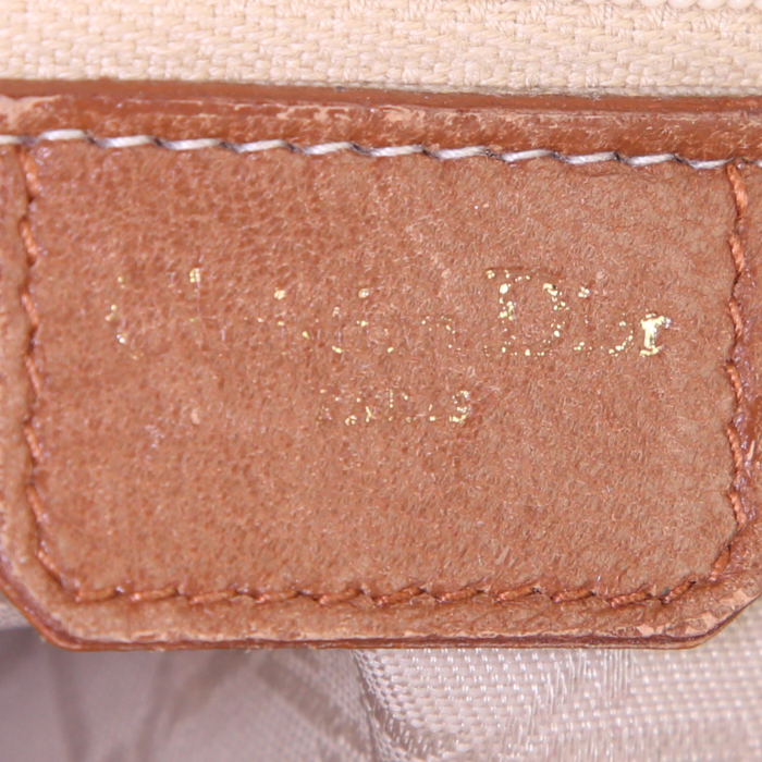 Sac à main Dior Lady Dior moyen modèle en cuir cannage marron - Detail D3