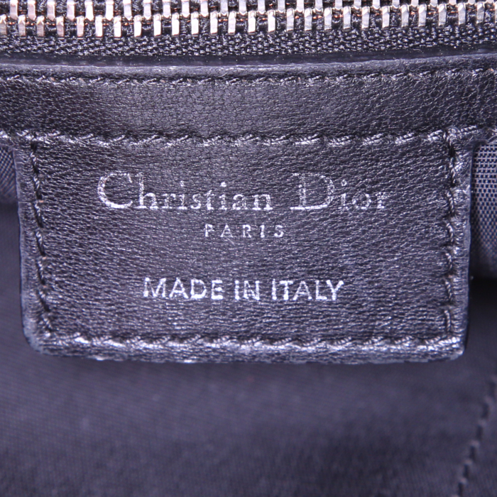 Sac à main Dior Dior Granville en cuir noir - Detail D4