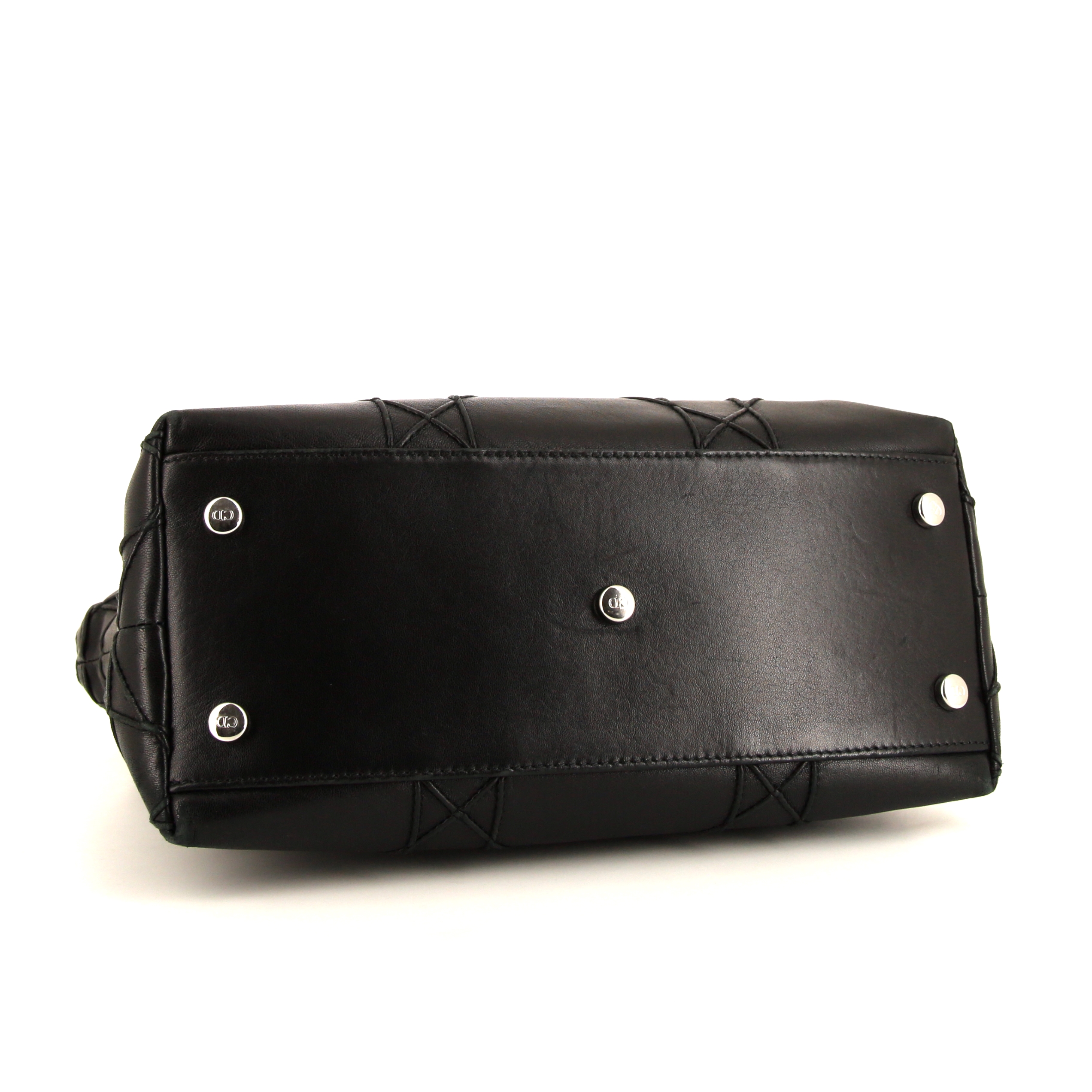 Bolso de mano Dior Dior Granville en cuero negro - Detail D5