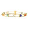 Chaumet Amour "Peace & Love" bracelet in yellow gold and diamonds and semi-precious stones - 00pp thumbnail