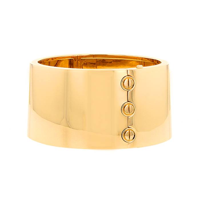 Cartier Love Bracelet Open Bangle Pink Gold [18K] No Stone Bangle Pink Gold  | Chairish