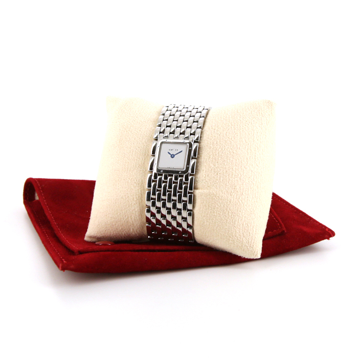 Cartier Panthère ruban watch in stainless steel Ref:  2420 - Detail D2