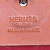 Borsa Hermes Herbag in tela rossa e mucca Hunter marrone - Detail D4 thumbnail