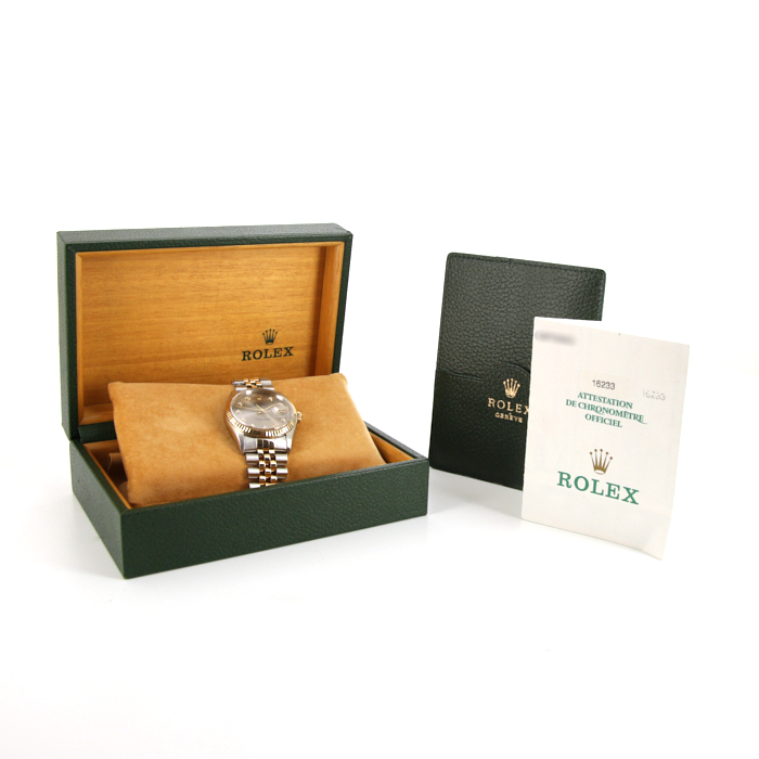 Rolex Datejust watch in gold and stainless steel Ref:  16233 Circa  2000 - Detail D2