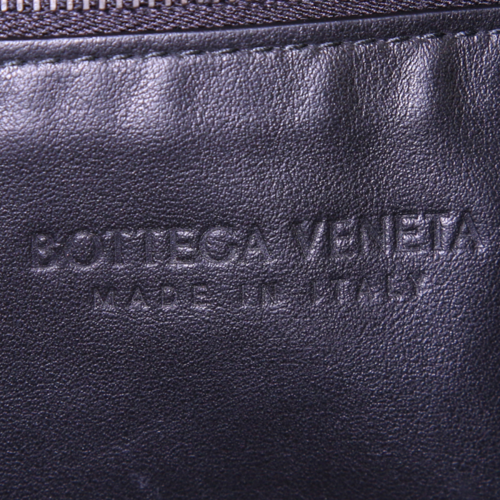 Borsa a spalla Bottega Veneta BV Jodie modello piccolo in pelle intrecciata nera - Detail D3