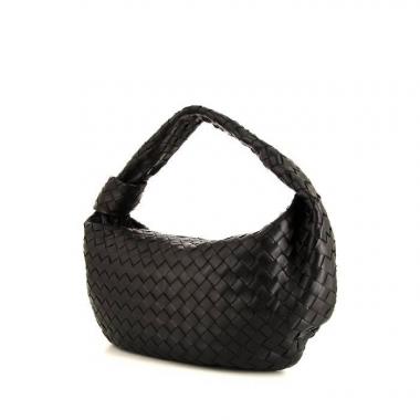 Sac porté épaule Bottega Veneta BV Jodie petit modèle en cuir intrecciato noir