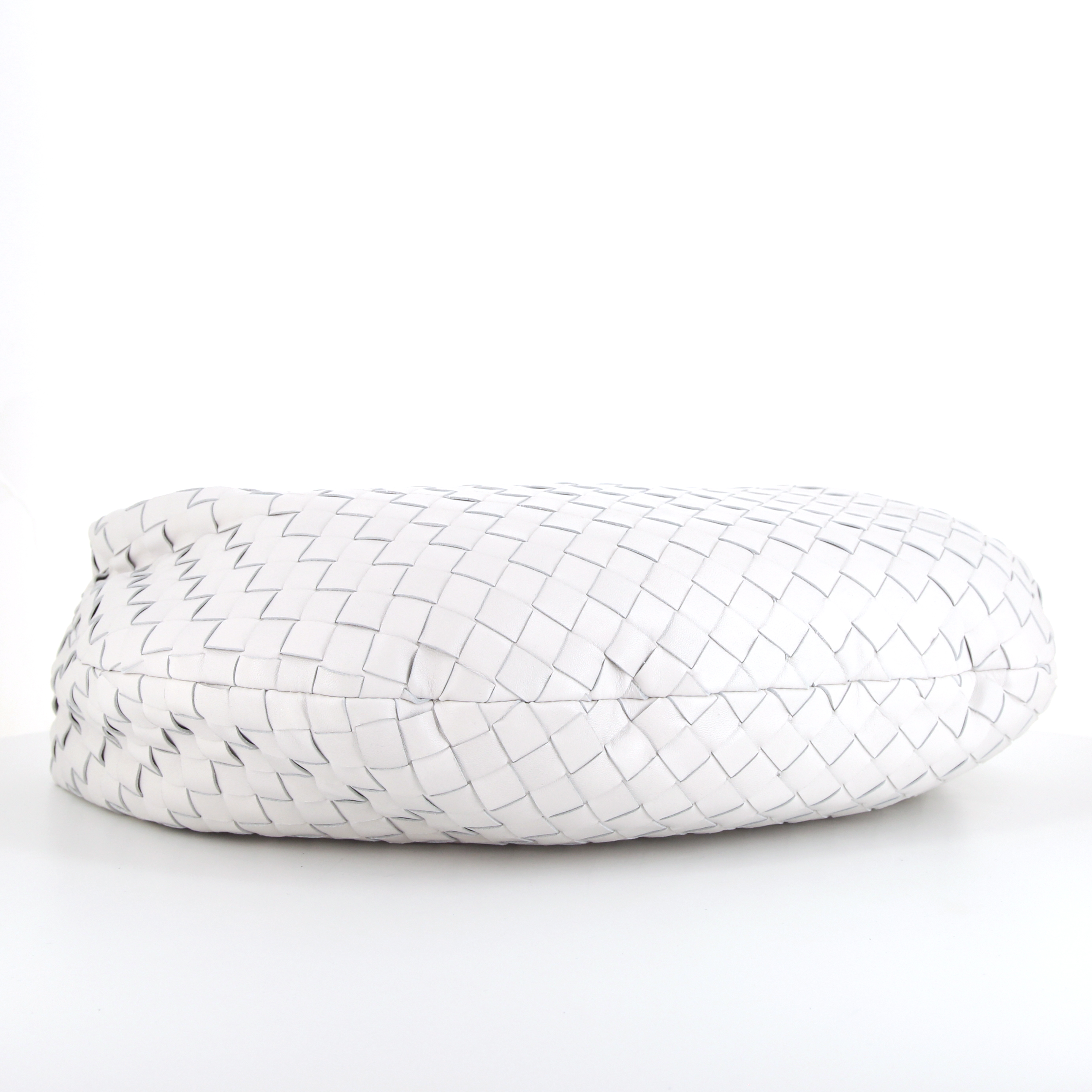 Sac à main Bottega Veneta BV Jodie en cuir tressé blanc - Detail D4