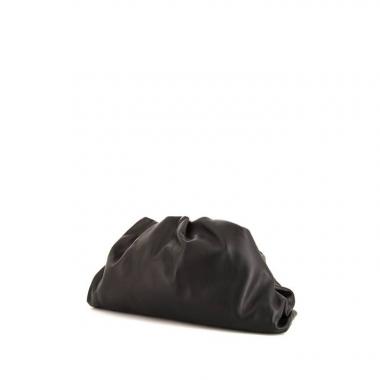 Pochette Bottega Veneta The Pouch in pelle liscia nera