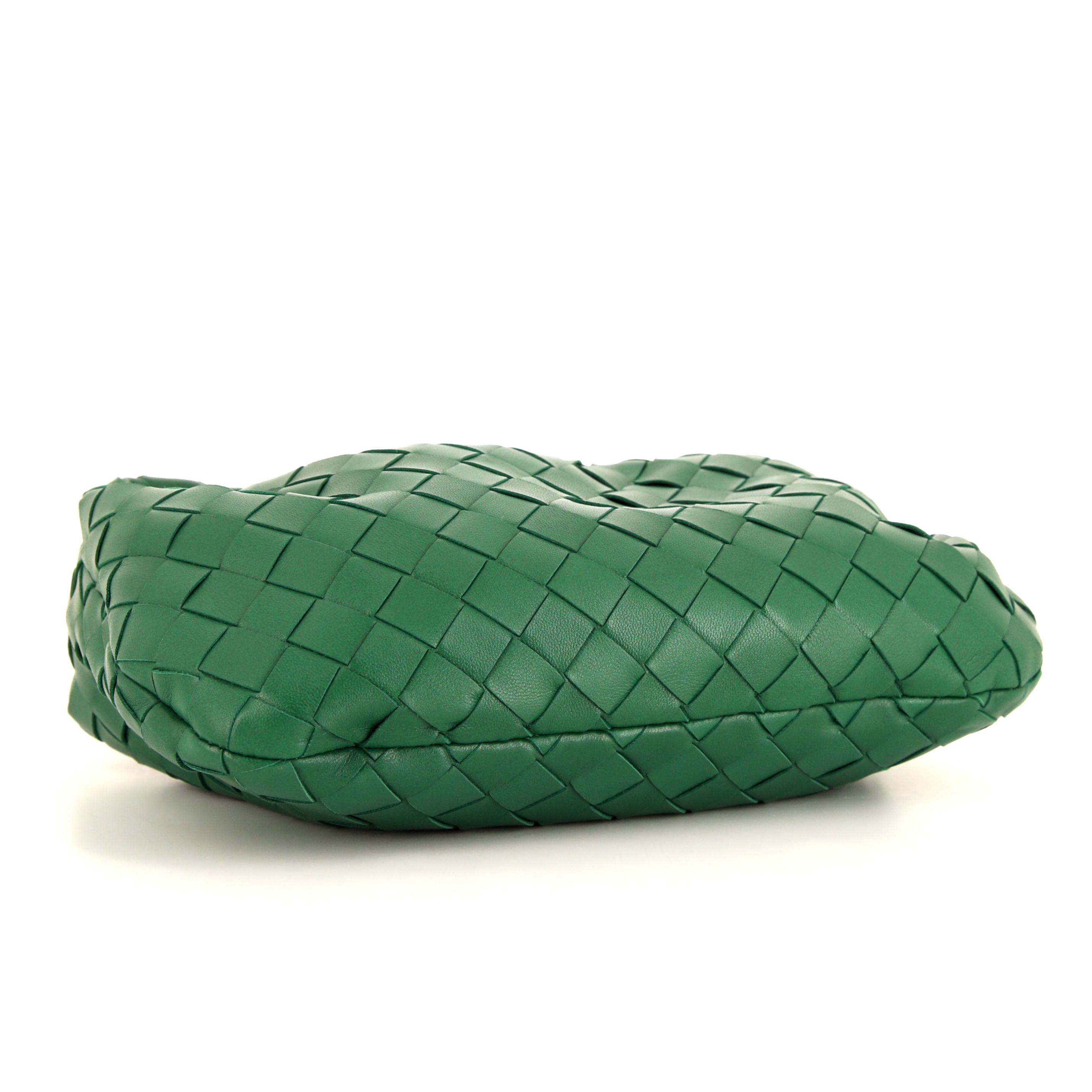 Bolso de mano Bottega Veneta BV Jodie en cuero trenzado verde - Detail D4