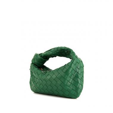 Bolso de mano Bottega Veneta BV Jodie en cuero trenzado verde