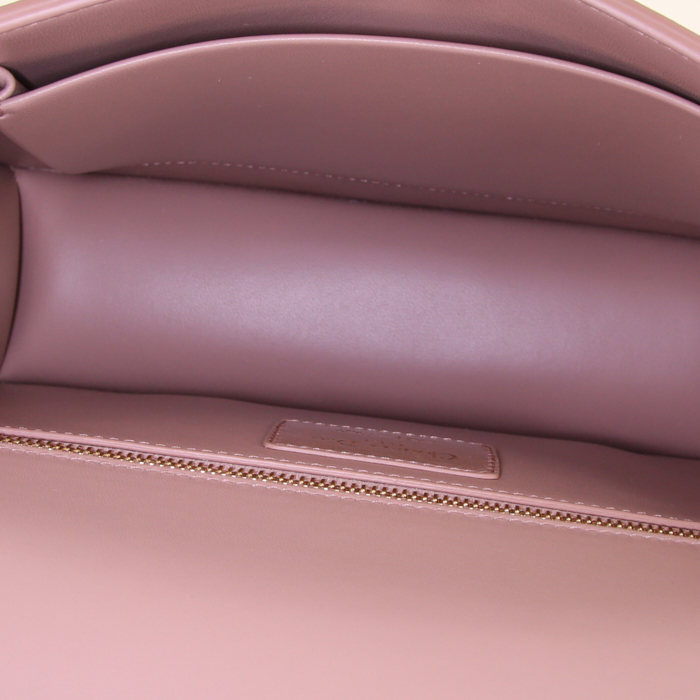 Borsa a tracolla Dior 30 Montaigne in pelle verniciata beige - Detail D3
