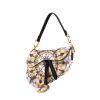 Dior Saddle KaléiDiorscopic handbag in white, yellow and blue multicolor leather and black leather - 00pp thumbnail