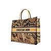Shopping bag Dior Book Tote in tela marrone con motivo - 00pp thumbnail