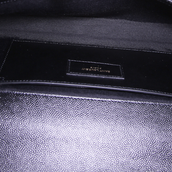 Pochette Saint Laurent Kate in pelle martellata nera - Detail D2
