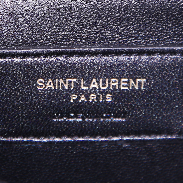 Pochette Saint Laurent Kate in pelle martellata nera - Detail D3