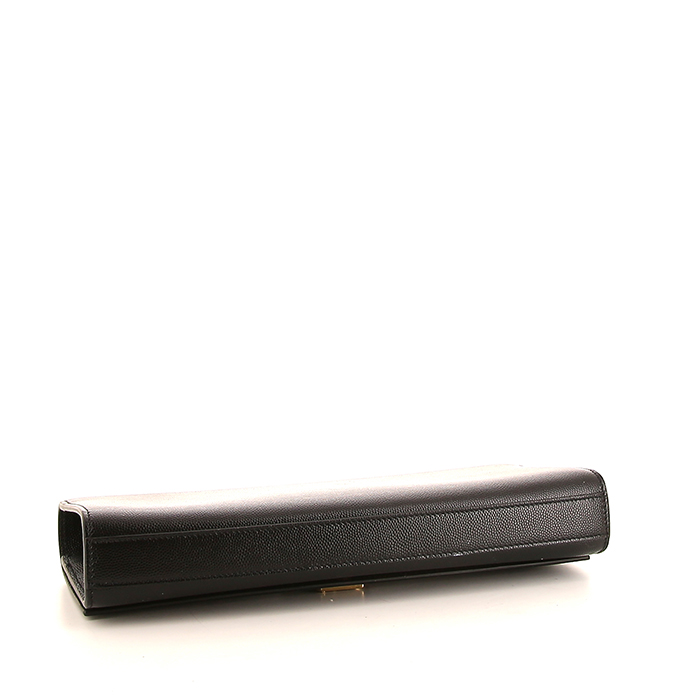 Saint Laurent Kate pouch in black grained leather - Detail D4
