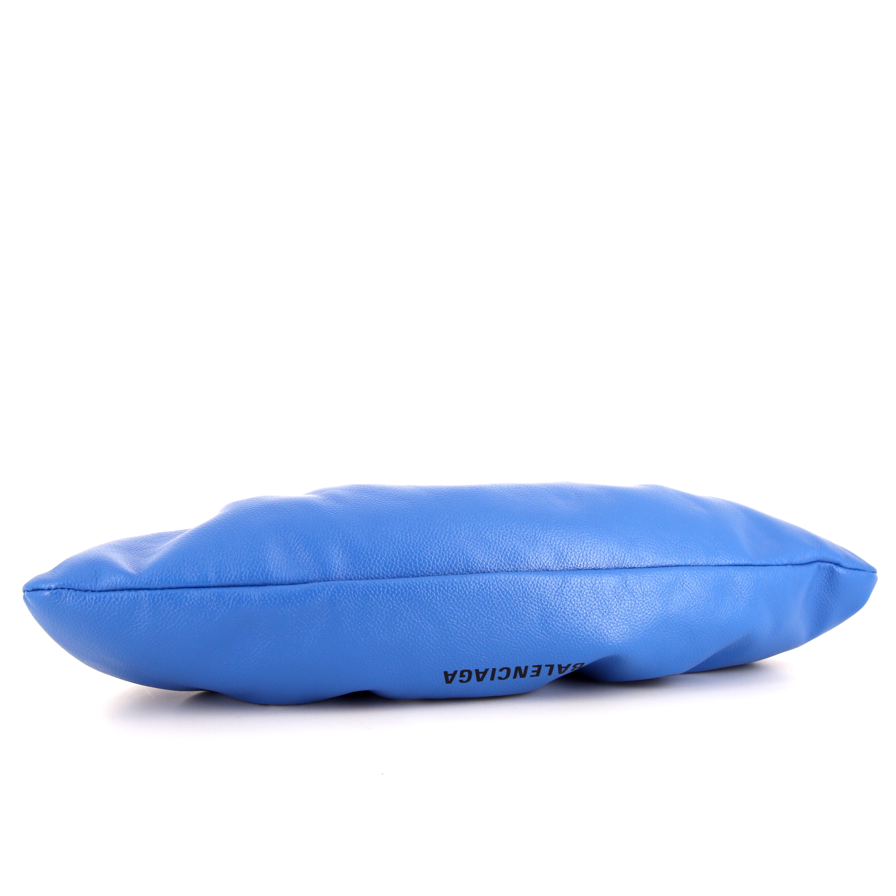 Borsa a tracolla Balenciaga Cloud taglia L in pelle blu - Detail D5