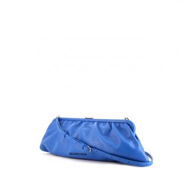 Sac bandoulière Balenciaga Cloud taille L en cuir bleu
