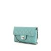 Chanel Wallet on Chain shoulder bag in blue quilted leather - 00pp thumbnail