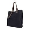 Hermès Etriviere - Belt shopping bag in blue canvas and brown leather - 00pp thumbnail