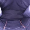 Shopping bag Hermès Etriviere - Belt in tela blu e pelle marrone - Detail D2 thumbnail
