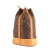 Zaino Louis Vuitton Randonnée in tela monogram marrone e pelle naturale - 00pp thumbnail