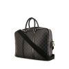 Briefcase in grey damier canvas and black leather - 00pp thumbnail