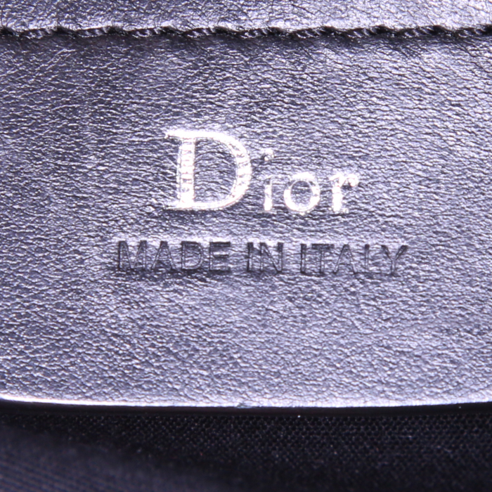 Dior Motion backpack in khaki canvas and black leather - Detail D3