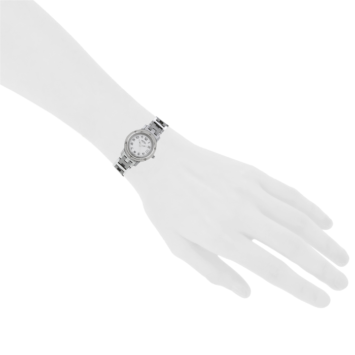 Hermes Clipper watch in stainless steel Ref:  CL4.210 Circa  2000 - Detail D1
