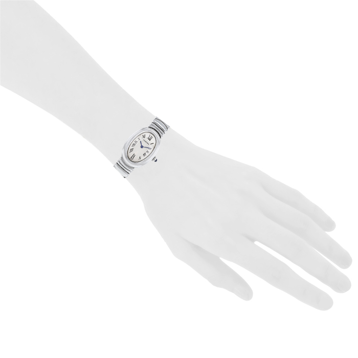 Cartier Baignoire watch in white gold Ref:  1955 Circa  1990 - Detail D1