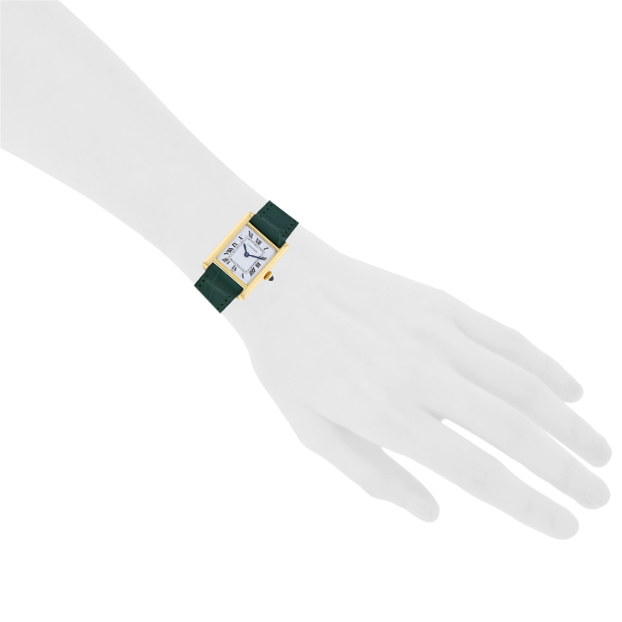 Cartier Tank watch in yellow gold Ref:  7808 Circa  1970 - Detail D1
