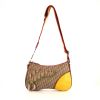 Dior Rasta shoulder bag in brown monogram canvas and yellow leather - 360 thumbnail