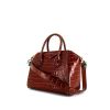 Bolso para llevar al hombro o en la mano Givenchy Antigona modelo pequeño en cuero marrón - 00pp thumbnail