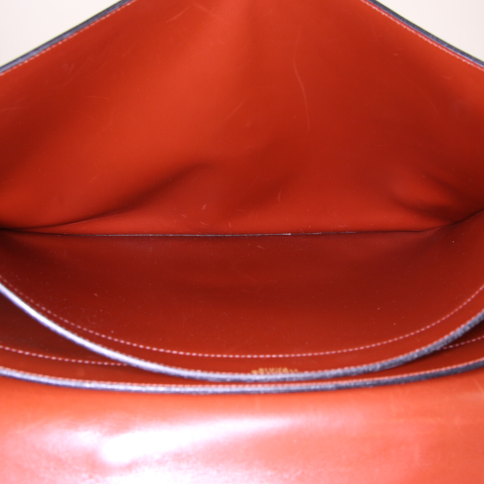 Hermès Sac à dépêches briefcase in brown box leather - Detail D2