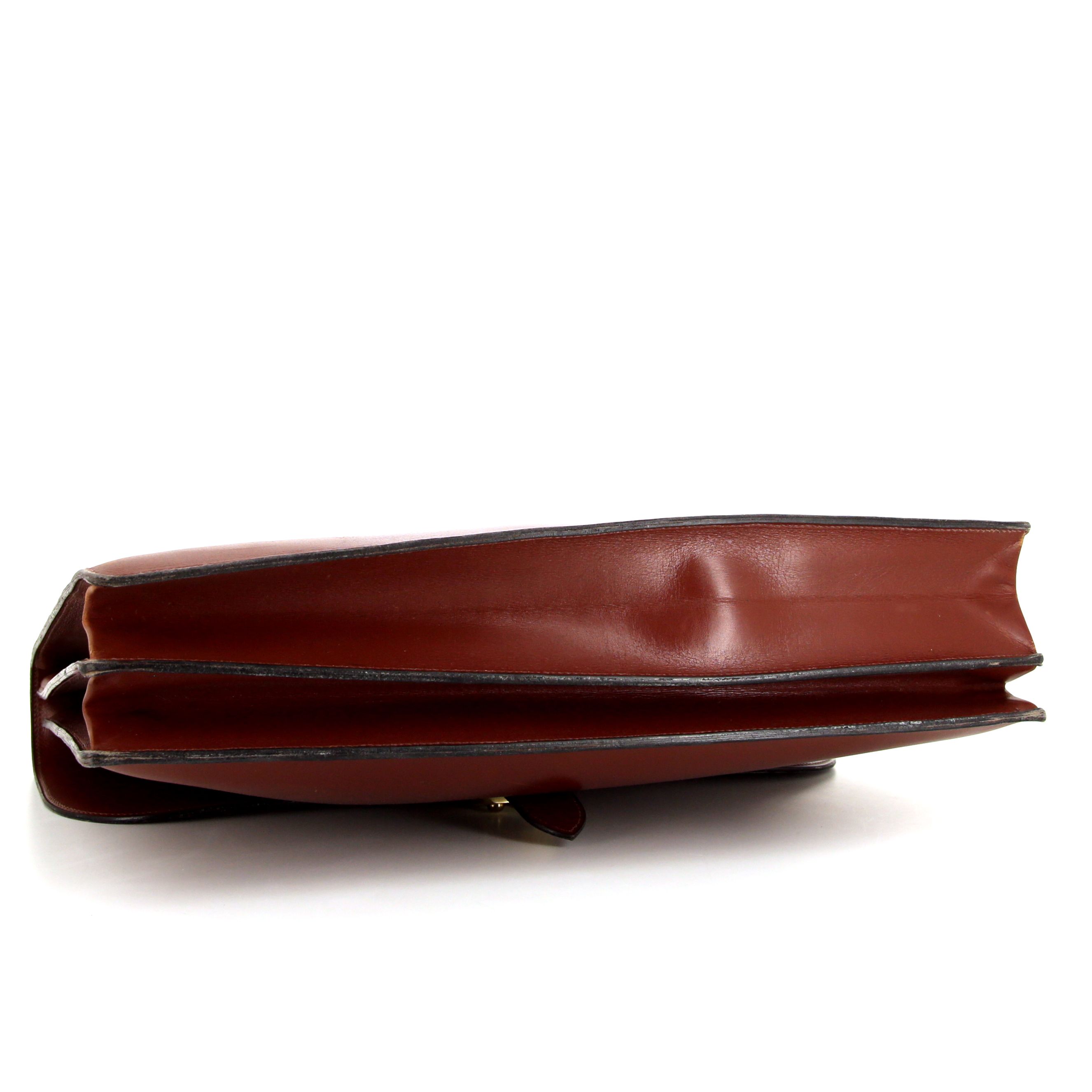 Hermès Sac à dépêches briefcase in brown box leather - Detail D4