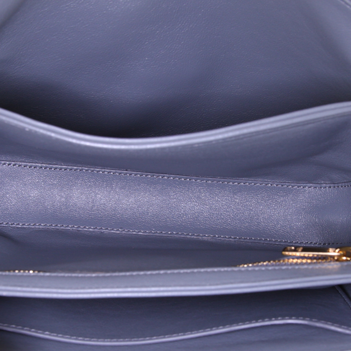 Celine C Bag medium model shoulder bag in grey leather - Detail D3