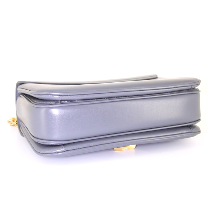Celine C Bag medium model shoulder bag in grey leather - Detail D5