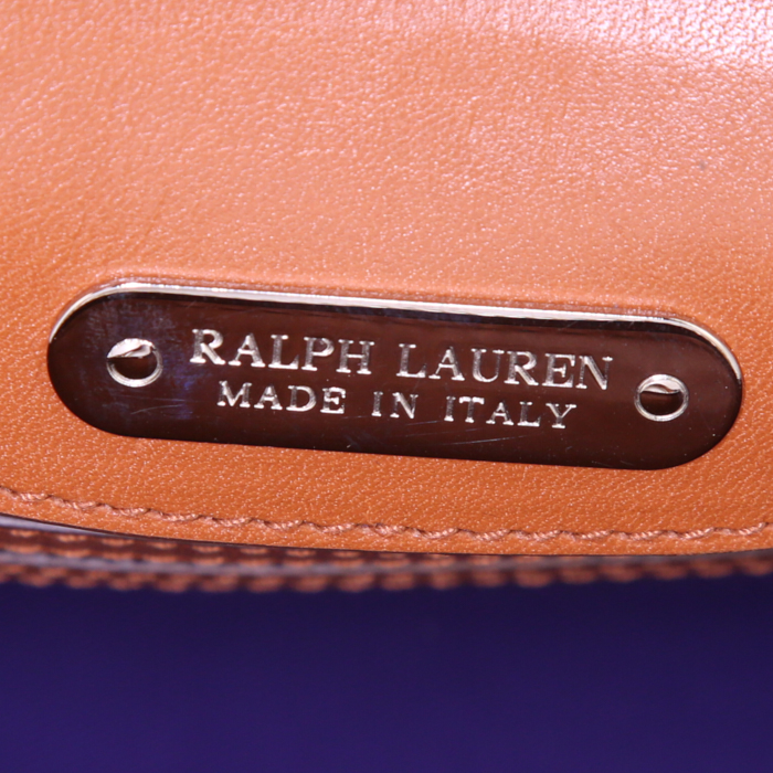Ralph Lauren handbag in brown leather - Detail D4