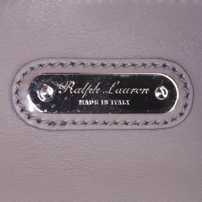 Borsa Ralph Lauren Ricky in pelle grigia - Detail D4